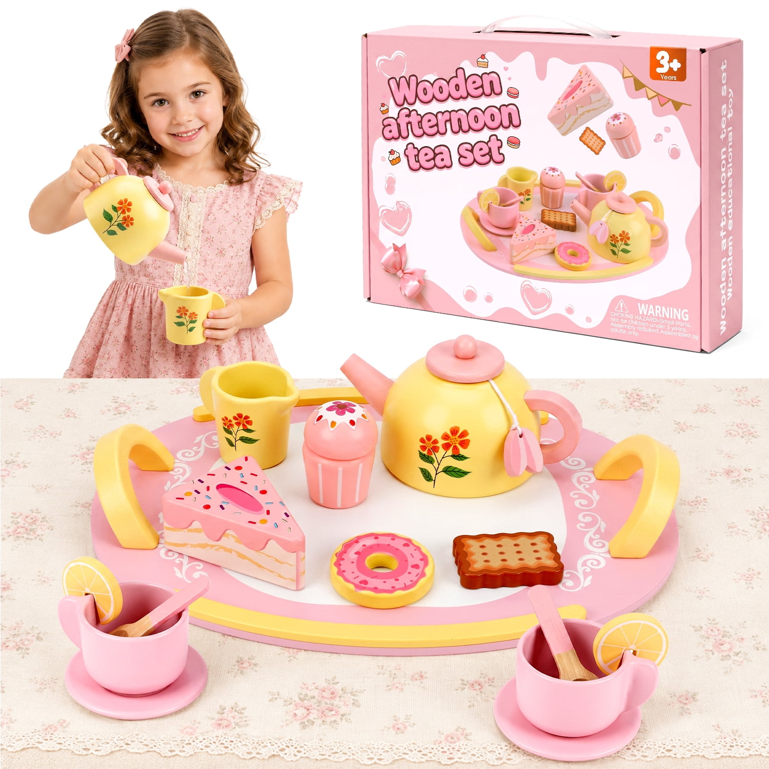 HopeRock Princess Toys for Girl Ages 3 4 5 6 Years, Cute Pink