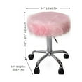 thumbnail image 2 of Impressions Vanity Momo Faux Fur Vanity Stool (Pink), 2 of 5