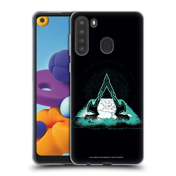 Head Case Designs Officially Licensed Assassin's Creed Valhalla Compositions Crest And Map Soft Gel Case Compatible with Samsung Galaxy A21 (2020)