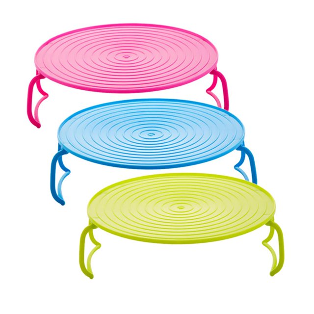 Wweixi Microwave Oven Heating Shelf Heating Kitchen Tray in refrigerator or Oven Cooking Rack Blue