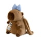 thumbnail image 2 of Mochila de viaje de capibara de peluche, ligera, para mujeres y niñas. Lazo azul, 2 of 9