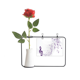 thumbnail image 1 of Flappg Purple Music Notes blanco Botella de decoración de jarrones colgantes de flores rosas artificiales, 1 of 3