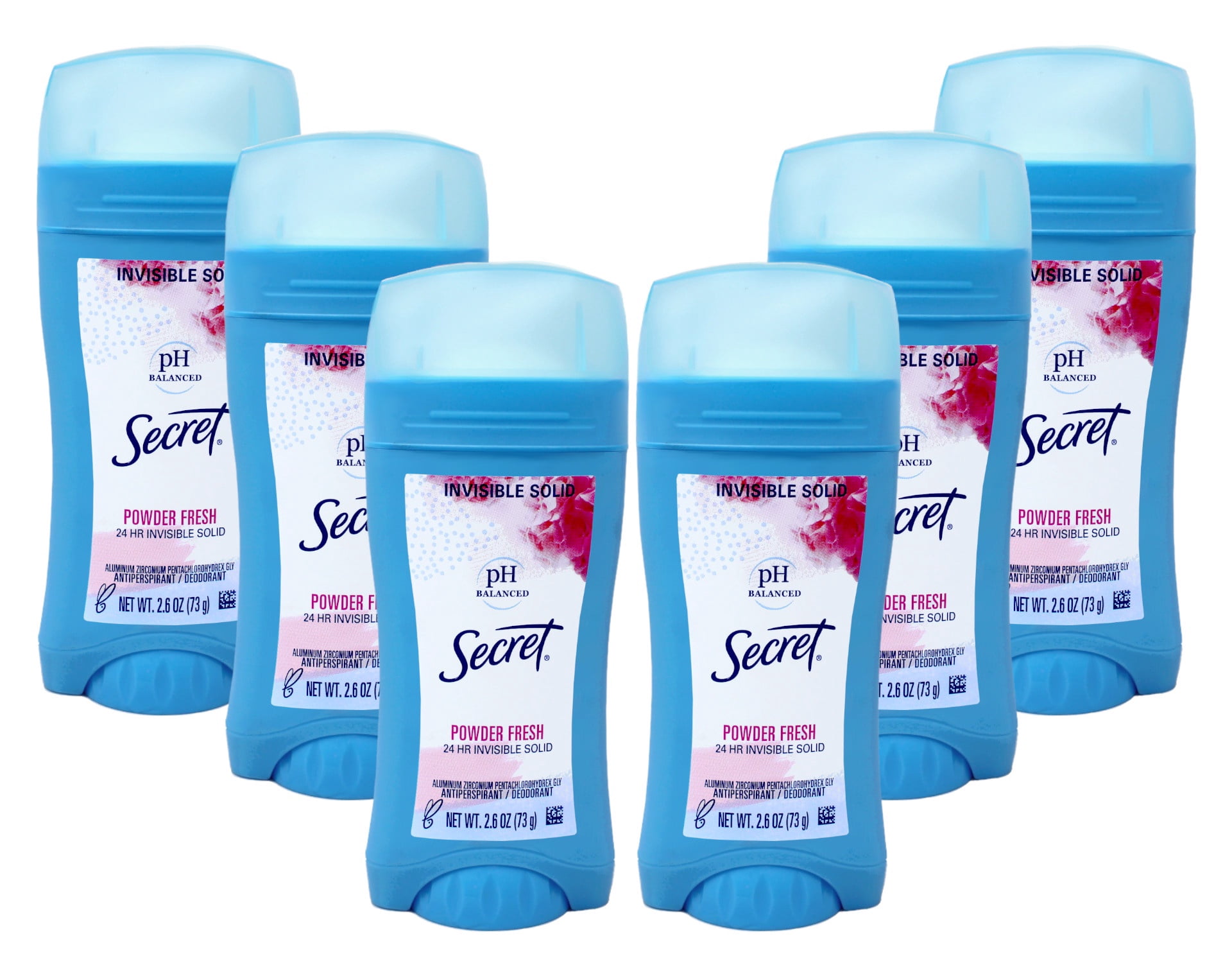 Secret Invisible Solid Antiperspirant Deodorant, Unscented, 12pk