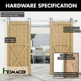 thumbnail image 4 of Homacer Brushed Nickel Sliding Barn Door Hardware Kit, for Two/Double Doors, 12ft Long Flat Track, Arrow Design Roller, Heavy Duty, for Interior & Exterior Use, 4 of 7