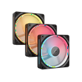 thumbnail image 2 of CORSAIR iCUE LINK LX120-R RGB 120mm PWM Reverse Fans Starter Kit – Reverse Fan Blade -  Dual Light Loops - Easy iCUE LINK Connectivity - Magnetic Dome Bearing, 2 of 10