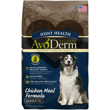 Avoderm Chicken Food - AvoDerm Joint Health Grain Free Chicken Meal Dry Dog Food 24LB