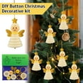 thumbnail image 5 of DIY Christmas Button Ornament Making Set DIY Craft Buttons Kits with Christmas Snowman/Santa/Angel, Gifts for Xmas Tree Hanging Decorations Vintage Christmas Ornaments (Santa Claus), 5 of 9