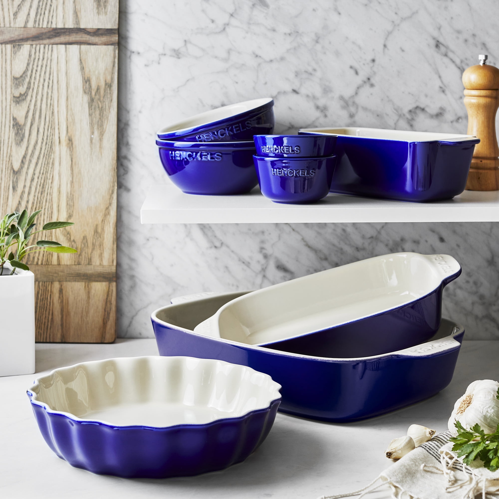 Henckels Stoneware Cooking 8-pc Mixed Bakeware & Serving Set