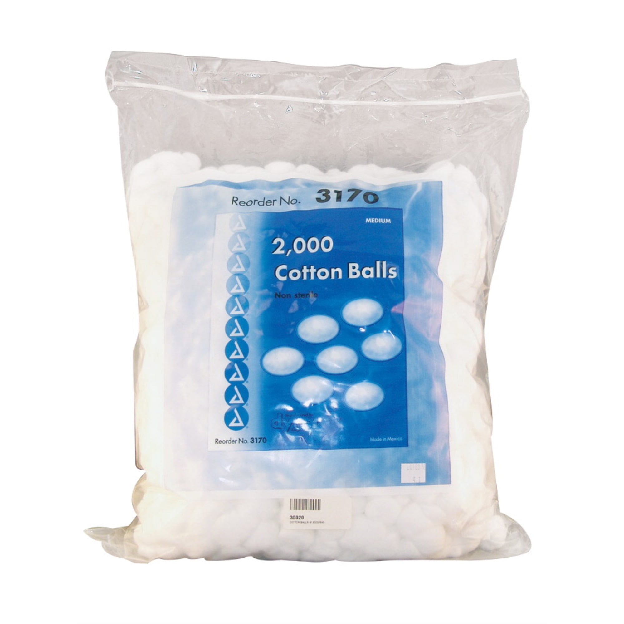 Dynarex Cotton Balls Medium 1 Bag of 2000 Balls