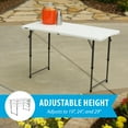 thumbnail image 6 of (4 pack) Lifetime 4 Foot Fold-in-Half Adjustable Height Table, Indoor/Outdoor Essential, White (80509), 6 of 11