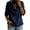 *Navy, variant on VBVC Women's Cotton Linen 3/4 Sleeve Tops , Ladies' Cowl Neck Loose Blouses , Casual Breathable Summer Shirts For Women,Black,S-2XL