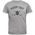 thumbnail image 1 of Hockey Goalie Keep Out Heather Grey Adult T-Shirt, 1 of 1