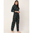 thumbnail image 3 of Moomaya Sleepwear, Printed Pajama And Shirt Set, Button-Down Loungewear 2 Pcs Nightsuit Pjs, 3 of 9