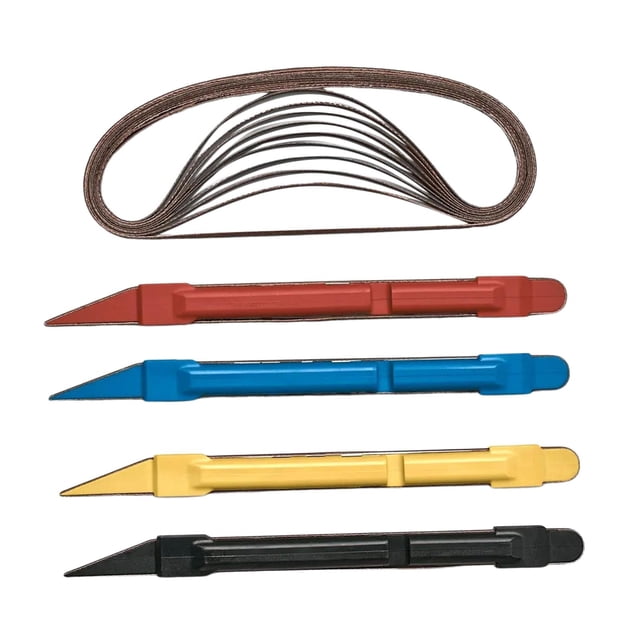 20 bandas de lijado para trastes de guitarra, de óxido de aluminio, para reparación y mantenimiento de guitarras, con kit de de 4 colores.
