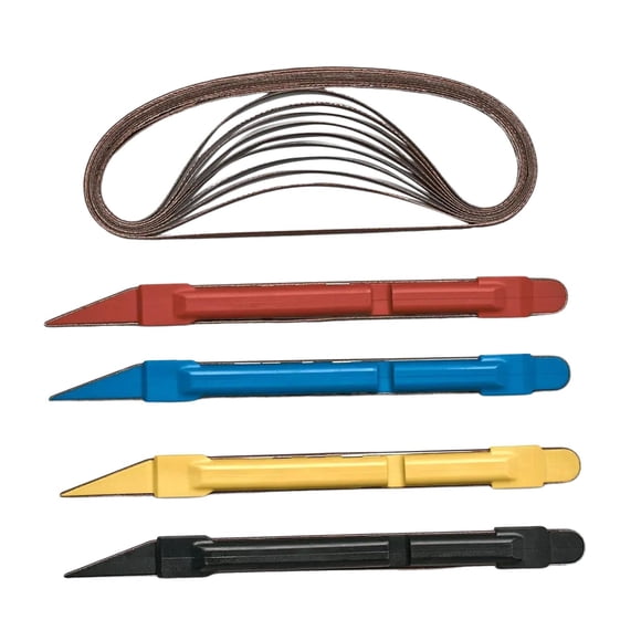 Yinanstore 20Pcs Sanding Belts Guitar Fret Sander Luthier Supplies Practical for Guitar Repair and Maintenance Easy to Use Polishing Kit