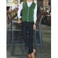 thumbnail image 5 of Toptie Men's Sweater Cardigan Vest Slim Fit Stylish Button Down Knitted-Green-M, 5 of 8