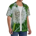 thumbnail image 2 of Sikiie Dandelion Flower In The Meadow Men's Cuban Shirt, Hawaiian Shirts, Business Casual Button Down Shirts, Short Sleeve Shirt-4X-Large, 2 of 5
