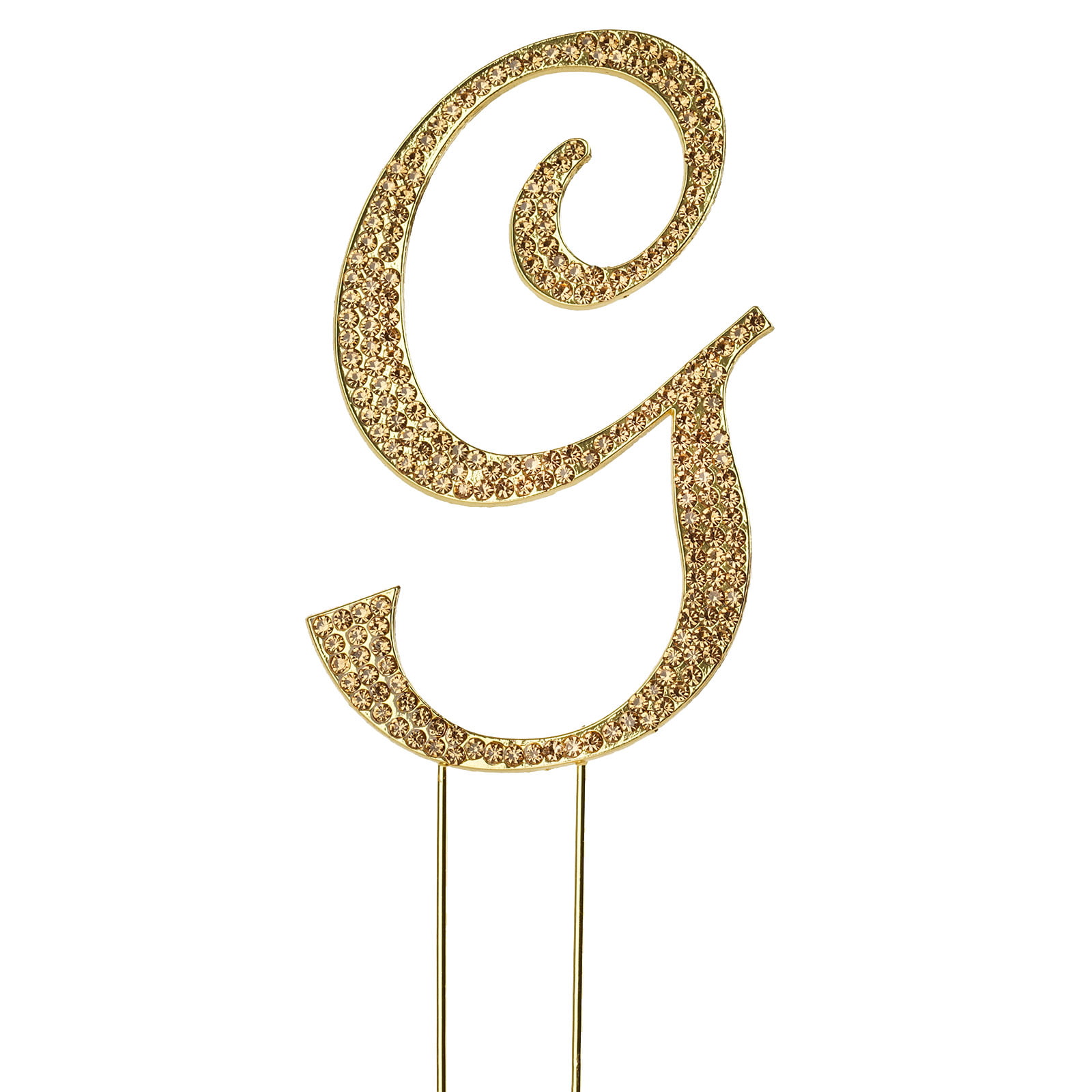 GOLD Plated Rhinestone  Monogram Letter “C”  Wedding Cake Topper  5" inch high 