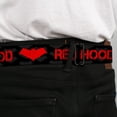 thumbnail image 4 of DC Comics Belt, Seatbelt Buckle Belt, Red Hood Logo Weathered Black Gray Red, Youth 22 to 32 Inches, 4 of 9