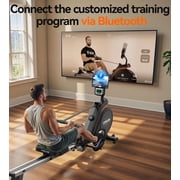 YOSUDA Magnetic Rowing Machine 350 lbs Weight Capacity - Foldable Rower for Home Use with LCD Monaitor, Tablet Holder and Comfortable Seat Cushion