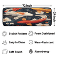 thumbnail image 2 of CURLYOOT Japanese Fish Runner Rug 2'x6' Washable Kitchen Runner Rug Indoor Non Slip Laundry Rugs Marine Animals Floor Carpet for Hallway Kitchen Entryway Bedroom Living Room, 2 of 9