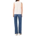 thumbnail image 3 of Vince Camuto Sleeveless V-Neck Ruffle Front Pindot Blouse Ivory Size S MSRP $69, 3 of 4
