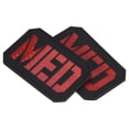 thumbnail image 4 of Uxcell 2x3" Reflective MED Patch EMS EMT Hook and Loop Fastener Badge, Black Red 2 Pack, 4 of 6