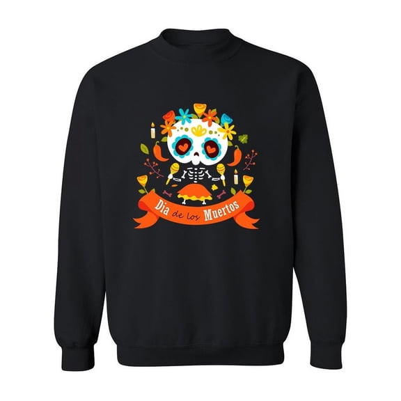 Day Of Dead Skeleton Girl. Sweatshirt Women -Image by Shutterstock, Female 4X-Large