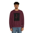 thumbnail image 3 of Rose Cutout Unisex Heavy Blend Crewneck Sweatshirt, 3 of 7