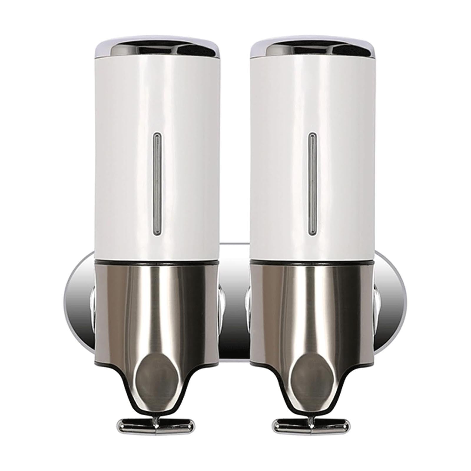 Lunxisen 1 Pcs Wall Mounted Shower Gel Dispenser Hands Free Soap Pump for Bathroom Kitchen Hotel Commercial Use Automatic Liquid Soap Dispenser