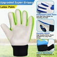 thumbnail image 6 of Beoub Goalie Gloves Soccer Goalkeeper Kids Youth Goal Keeper Field Player Glove Boys Girls Ages 8-10 Years Old Anti-Slip Latex Palm Pu Hand Back Green Pro Size 6, 6 of 7