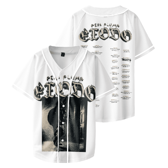 Peso Pluma Exodo Tour 2024 Baseball Jersey V-neck Short Sleeved