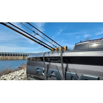 Fishing Rod Holder for Truck Tailgate – Secure 4 Rods with Soft Foam & Straps – Pickup Truck Bed Fishing Pole Rack