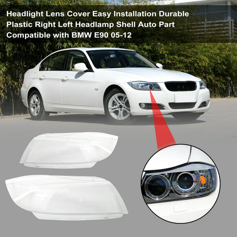 XWQ Headlight Lens Cover Easy Installation Durable Plastic Right Left  Headlamp Shell Auto Part 63117240261 63117161669 for BMW E90 05-12 