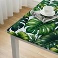 thumbnail image 4 of COMIO Great for Home Kitchen/Parties/Holiday Dinner Palm Leaves Tropical Leaf Jungle Palms Outdoor Square Tablecloth White, 4 of 7
