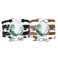 thumbnail image 1 of Mountain Rain mo chino acuarela Pulsera pareja de cuerdas de cuero Unbranded M, 1 of 3
