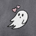 thumbnail image 2 of Dalix Heartly Ghost Embroidered Fleece Zip Hoodie Cold Fall Winter Women in Shadow L Large, 2 of 5