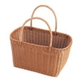 thumbnail image 3 of Cesta tejida a mano con asa, cesta rústica vacía para picnic, ideal para guardar dulces. 36 cm x 23 cm x 25 cm, 3 of 9