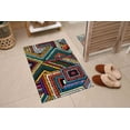 thumbnail image 5 of Trendy Rug, Minimal Shapes Rug, Ethnic Rug, Geometric Rug, Car Mat, Bathroom Rug, Entry Rug, Gift Rug, Colorful Rug, Modern Rug, Printed Rug, 2.6'x5' - 80x150 cm, 5 of 8
