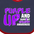 thumbnail image 4 of Inktastic Purple Up Epilepsy Boys or Girls Baby Bib, 4 of 4