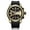 Gold Black, variant on MEGIR Fashion Men's Sport Watch Luxury Silicone Strap Quartz Wristwatch Chronograph Casual Calendar