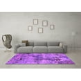 thumbnail image 3 of Ahgly Company Indoor Round Oriental Purple Industrial Area Rugs, 7' Round, 3 of 4