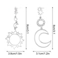thumbnail image 4 of TopLLC Earrings Bohemian Style Asymmetric Sun Geometric Earrings Star Earrings, 4 of 8