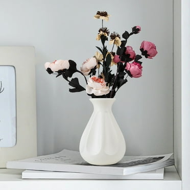 Inerposs Plastic Imitation Glazed Vase, Living Room TV Cabinet Decoration for Dried Flowers and Home Decor