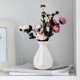 thumbnail image 1 of Plastic Decorative Vase | Imitation Glazed Finish | Home Living Room Accent | Modern Flower Pot for Fresh or Dried Arrangements | Versatile Decoration | 20x13.5cm, 1 of 6