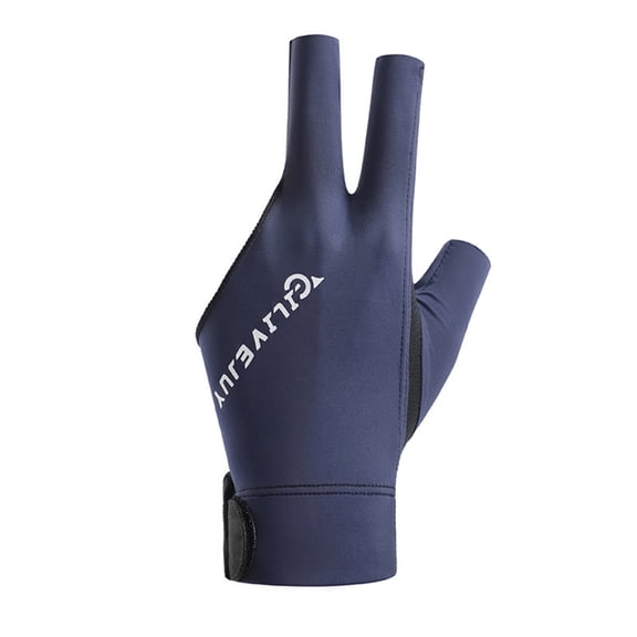 ZOURIH Pool Gloves Billiards Left Hand,3 Fingers Shooters Snooker Cue Sport Gloves Billiards Glove for Women or Men Billiard Accessories,Blue