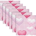 thumbnail image 6 of GZHJMY Valentine's Day Heart Cloth Napkins 4 Pack - 20x20In Soft Washable Dinner Napkin Home Decor Napkin for Dinners Weddings Cocktail Kitchen Decorative Washcloths, 6 of 7