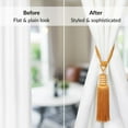 thumbnail image 3 of Evideco French Home Goods Curtain Holdbacks Set of 2 Decorative Curtain Tiebacks With Tassel - Golden Amber, 3 of 9