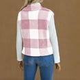 thumbnail image 7 of Dwaogom Women Vest Lapel Open Front Buffalo Plaid Sleeveless Cardigan Jacket Coat, 7 of 7