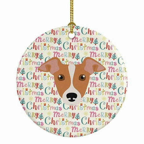 Italian Greyhound Merry Christmas Ceramic Ornament 2.8 in x 2.8 in
